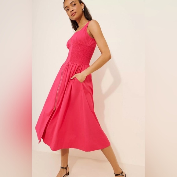 Anthropologie Square Neck Tommie Midi Dress - Picture 4 of 8